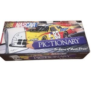 NASCAR Pictanary Boardgame Race Car Edtion Pictionary Board Game Complete